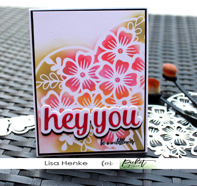 Heart Of Flowers - Stencil Heart Of Flowers - Stencil