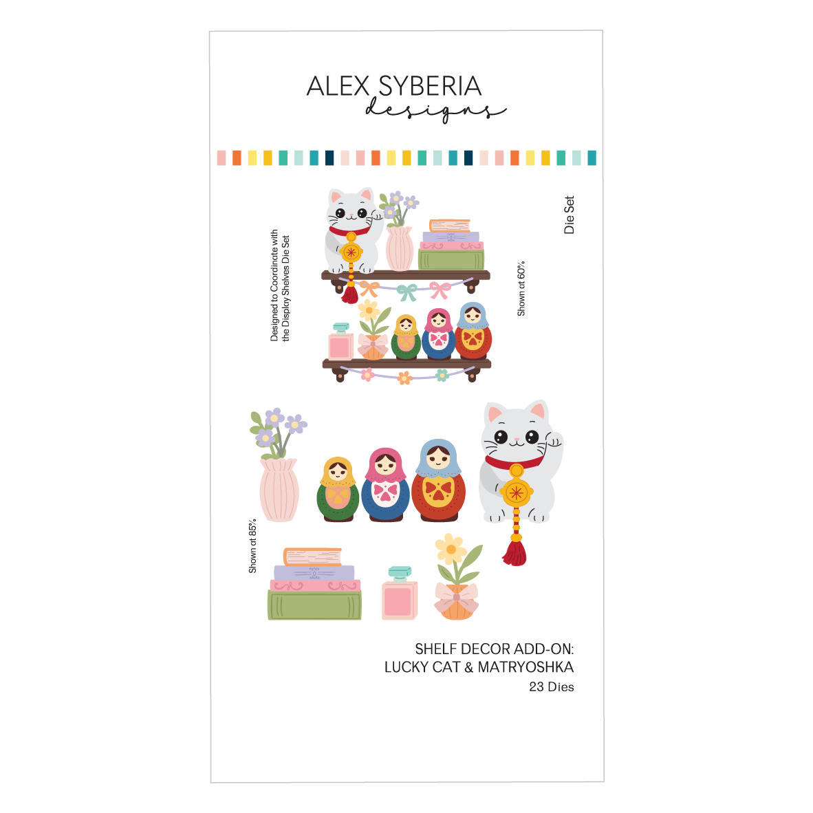 Shelf Decor Add-On:Lucky Cat & Matryoshka - Die Shelf Decor Add-On:Lucky Cat & Matryoshka - Die