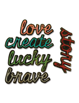 Shadow Script #1 - Sizzix Thinlits Dies By Tim Holtz