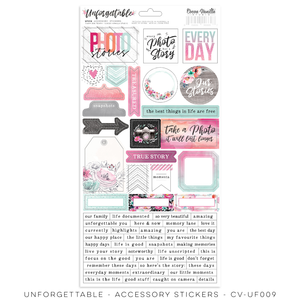 Accessory Stickers - Unforgettable