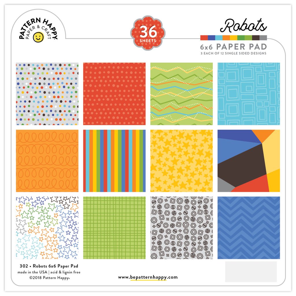 Robots 6x6 Paper Pad