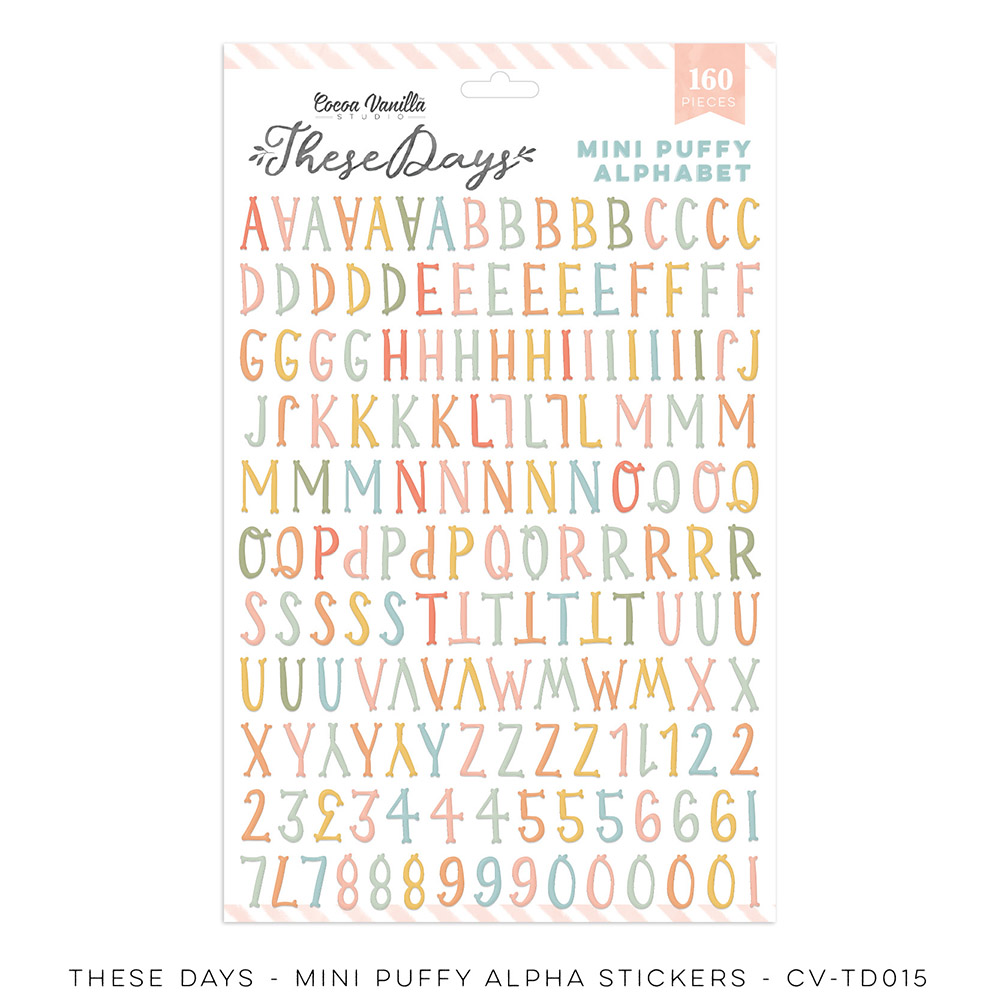 Mini Puffy Alpha Stickers - These Days