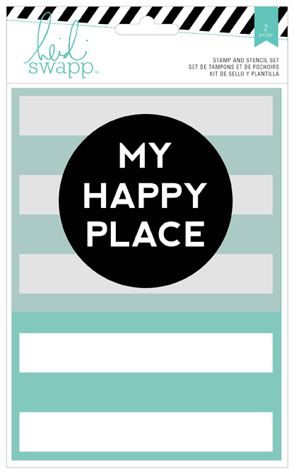 My Happy Place - Stamp & Stencil Set - HS - Wanderlust - 5 x 7 (2 Piece)
