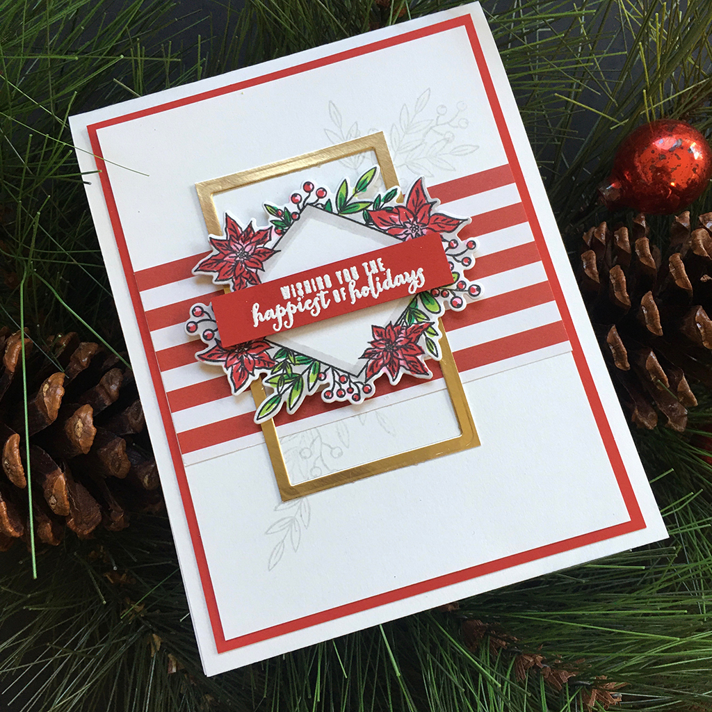 Decorative Poinsettia Frame - Stamp & Cut Decorative Poinsettia Frame - Stamp & Cut