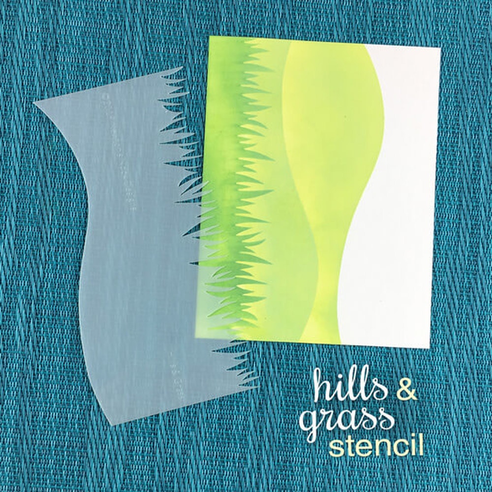 Hills & Grass - Stencil Hills & Grass - Stencil